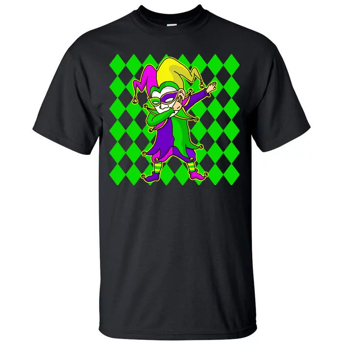 Jester Dabbing Mardi Gras Tall T-Shirt