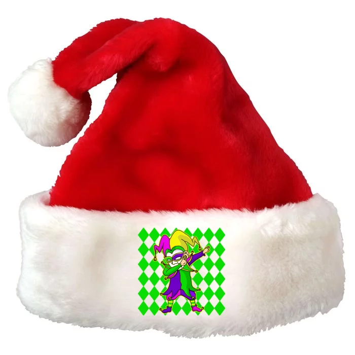 Jester Dabbing Mardi Gras Premium Christmas Santa Hat