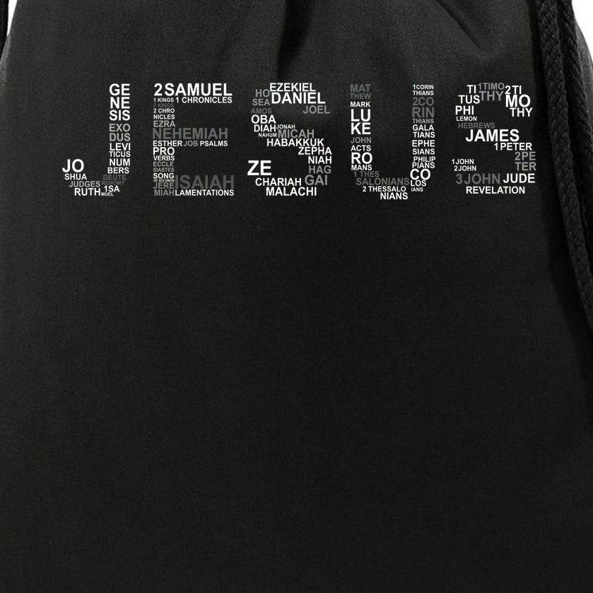 Jesus - Power is in the Name Word Mashup Drawstring Bag