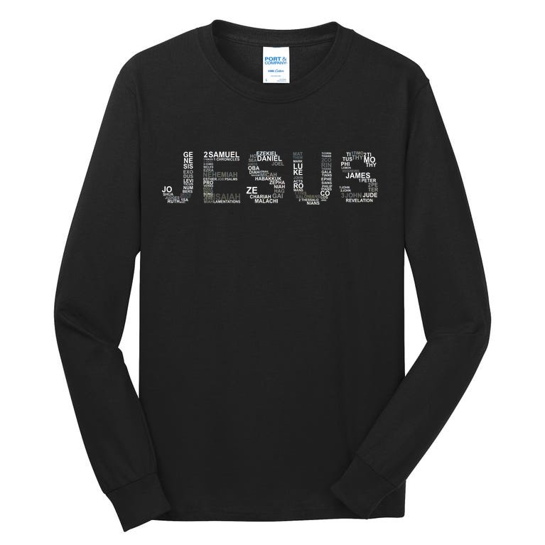 Jesus - Power is in the Name Word Mashup Tall Long Sleeve T-Shirt