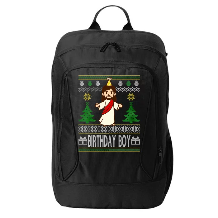 Jesus Birthday Boy Ugly Christmas City Backpack