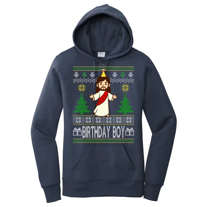 Jesus Birthday Boy Ugly Christmas Women's Pullover Hoodie