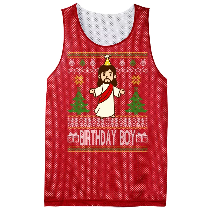 Jesus Birthday Boy Ugly Christmas Mesh Reversible Basketball Jersey Tank