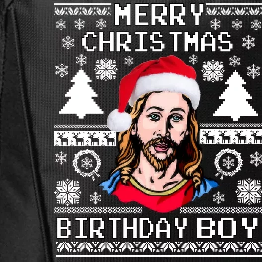 Jesus Birthday Ugly Christmas Sweater City Backpack