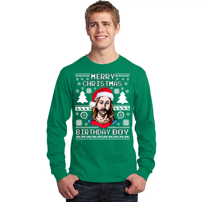 Jesus Birthday Ugly Christmas Sweater Long Sleeve Shirt