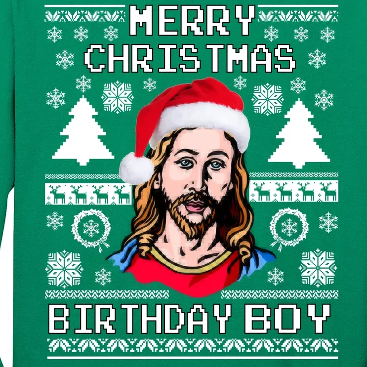 Jesus Birthday Ugly Christmas Sweater Long Sleeve Shirt