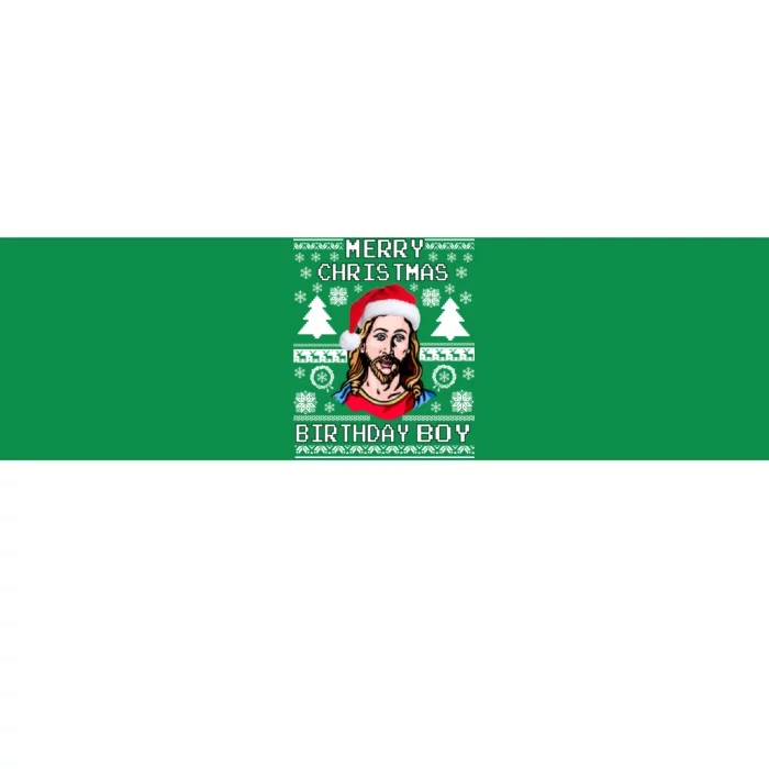 Jesus Birthday Ugly Christmas Sweater Bumper Sticker