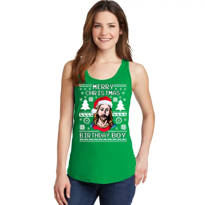 Jesus Birthday Ugly Christmas Sweater Ladies Essential Tank