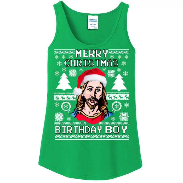 Jesus Birthday Ugly Christmas Sweater Ladies Essential Tank