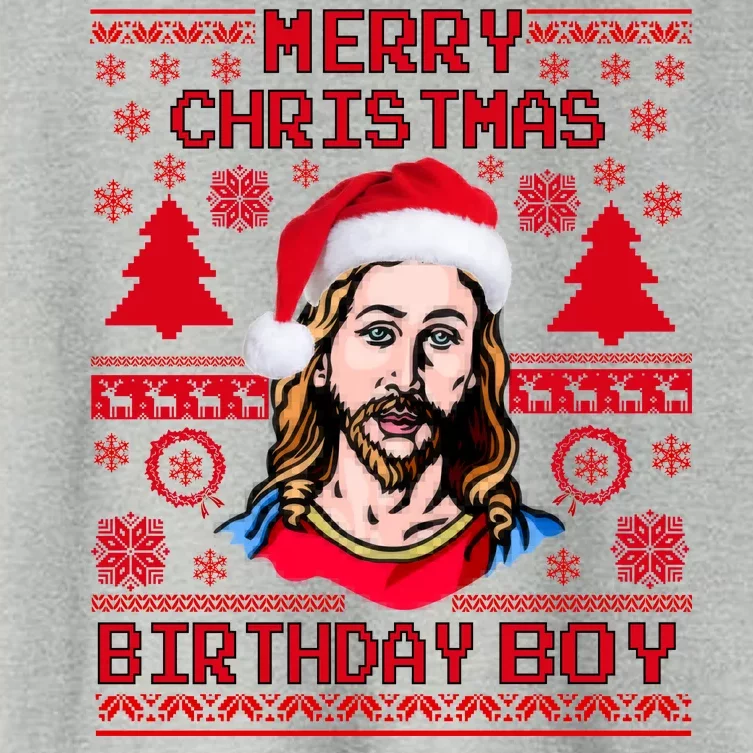 Jesus Birthday Ugly Christmas Sweater Women's Crop Top Tee