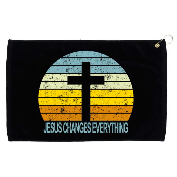 Jesus Changes Everything Grommeted Golf Towel