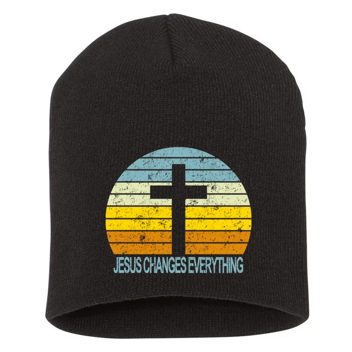 Jesus Changes Everything Short Acrylic Beanie