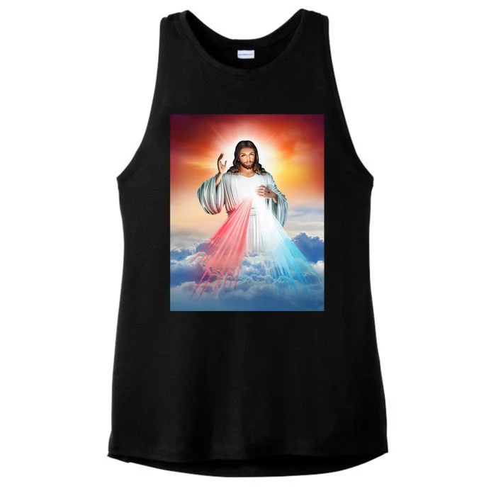 Jesus Christ Ladies Tri-Blend Wicking Tank