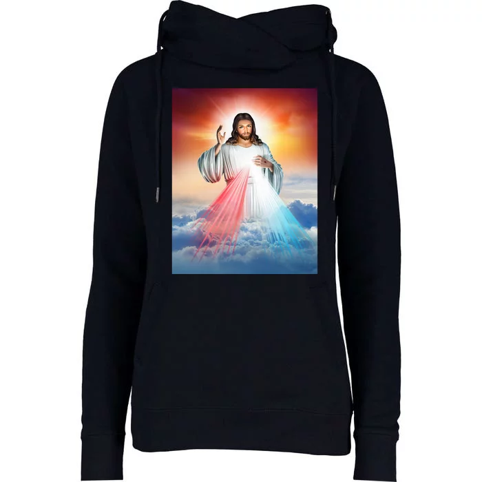 Jesus Christ Womens Funnel Neck Pullover Hood