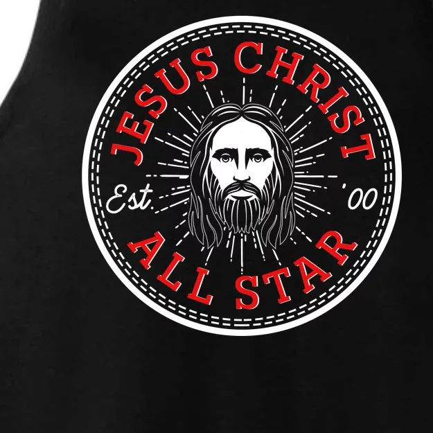 Jesus Christ All Star Est 00 Converse Ladies Tri-Blend Wicking Tank