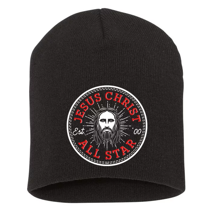 Jesus Christ All Star Est 00 Converse Short Acrylic Beanie