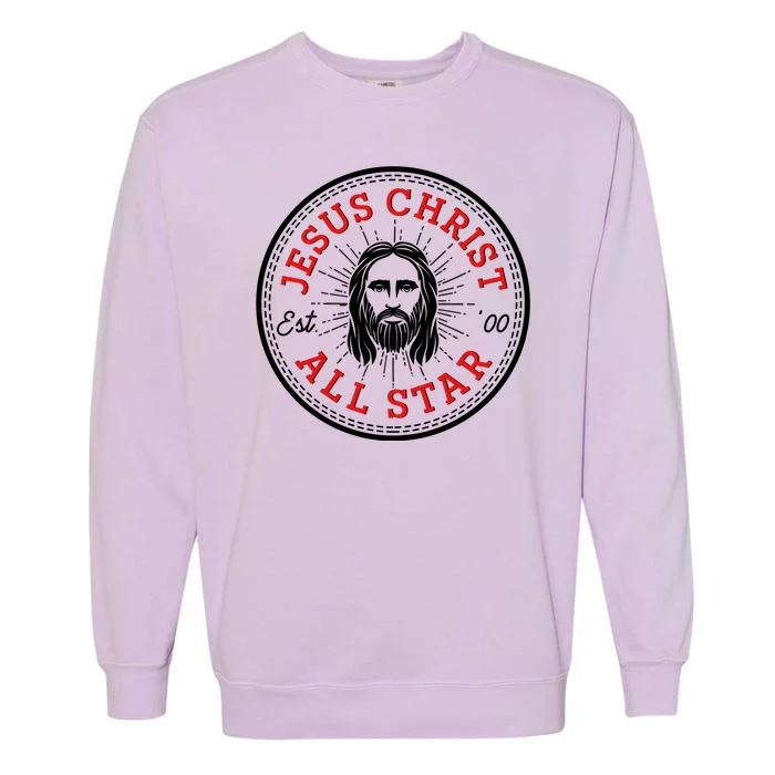 Jesus Christ All Star Est 00 Converse Garment-Dyed Sweatshirt