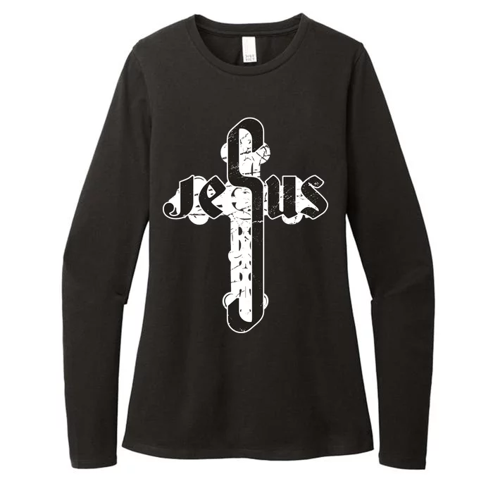 Jesus Christ Cross Faith Womens CVC Long Sleeve Shirt