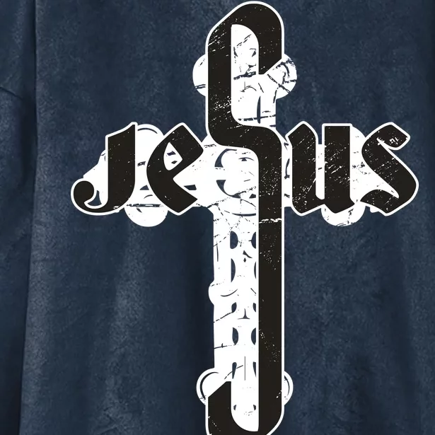 Jesus Christ Cross Faith Hooded Wearable Blanket