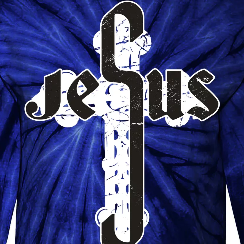 Jesus Christ Cross Faith Tie-Dye Long Sleeve Shirt