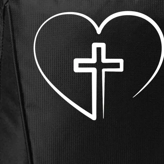 Jesus Christ Cross Heart City Backpack