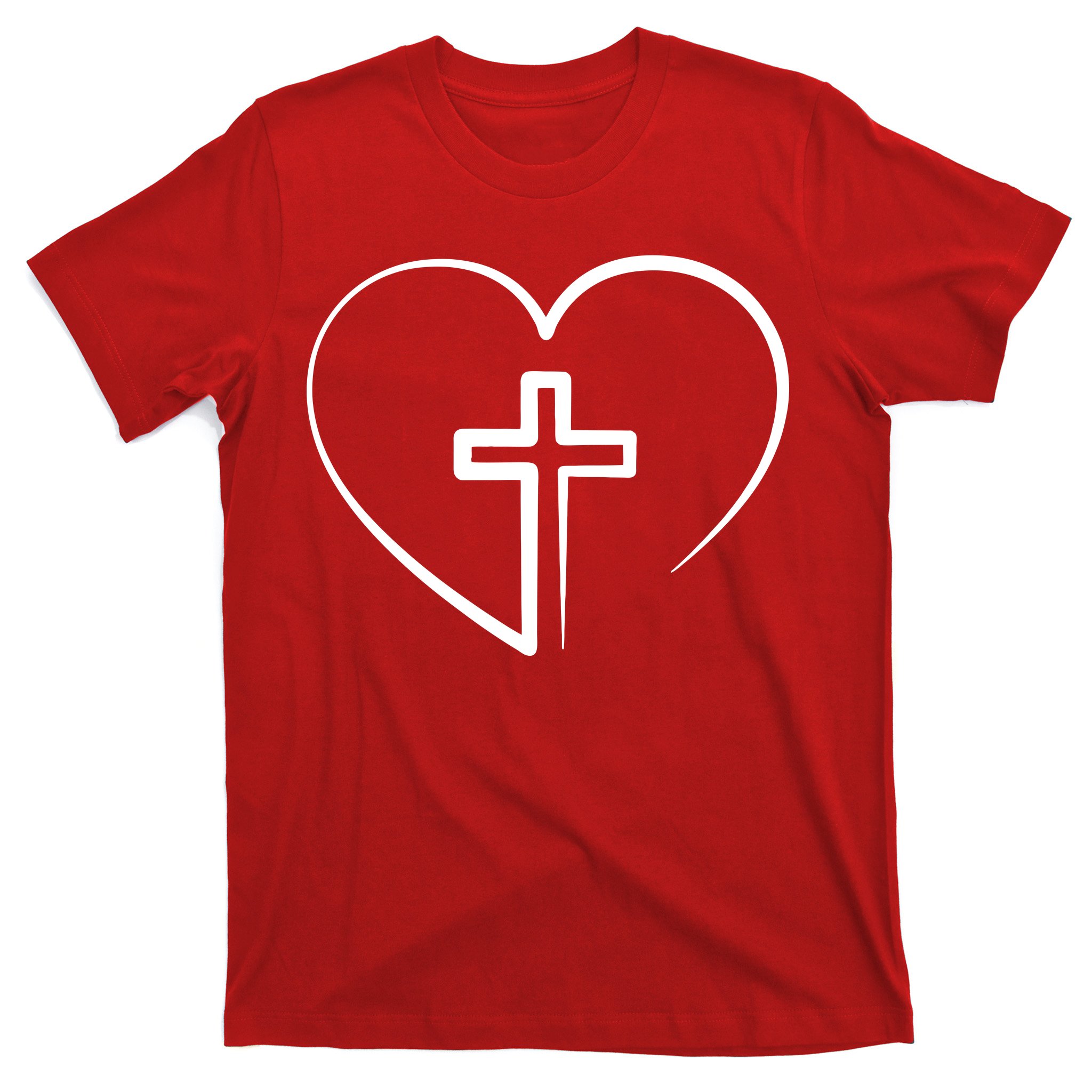 Jesus Christ Cross Heart T-Shirt | TeeShirtPalace