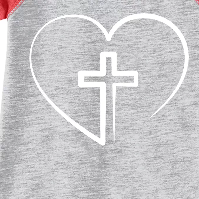 Jesus Christ Cross Heart Infant Baby Jersey Bodysuit