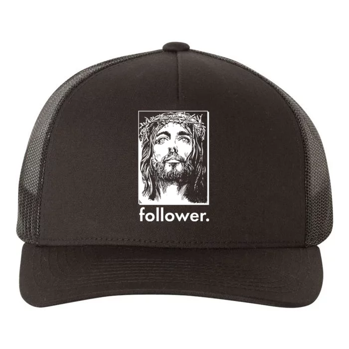 Jesus Christ Portrait Follower Yupoong Adult 5-Panel Trucker Hat