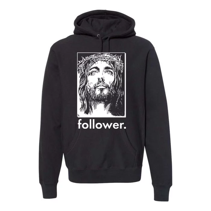 Jesus Christ Portrait Follower Premium Hoodie