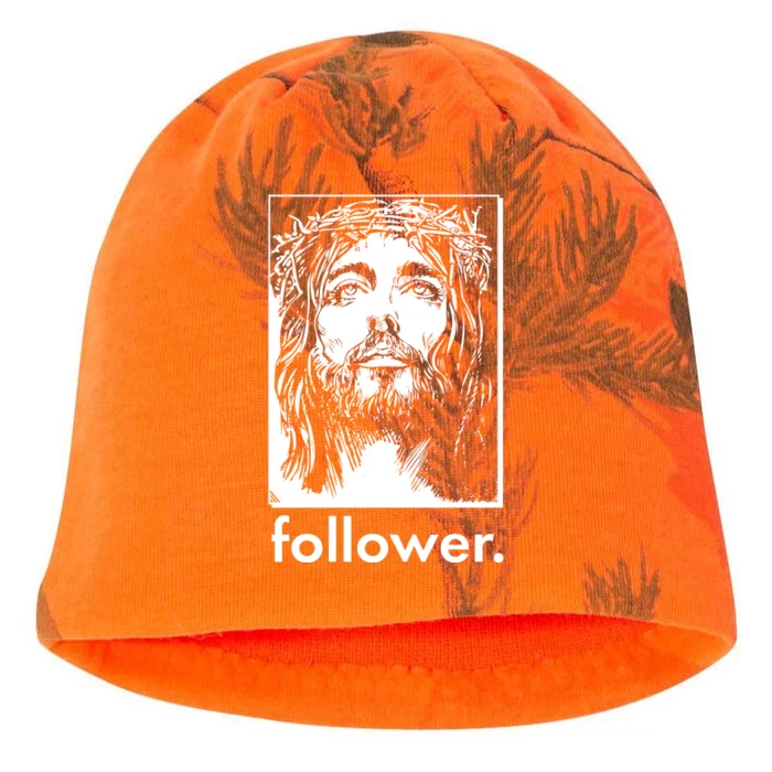 Jesus Christ Portrait Follower Kati - Camo Knit Beanie