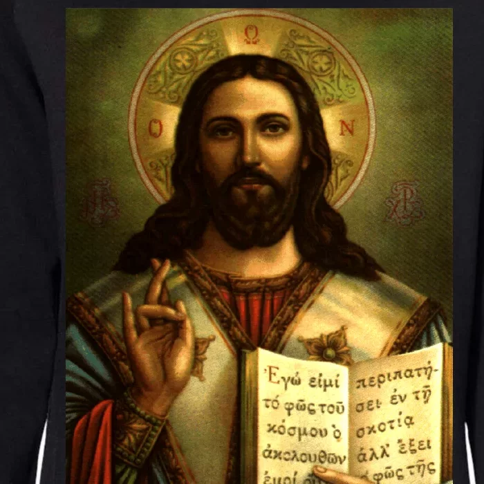 Jesus Christ Religious Photo Womens California Wash Sweatshirt