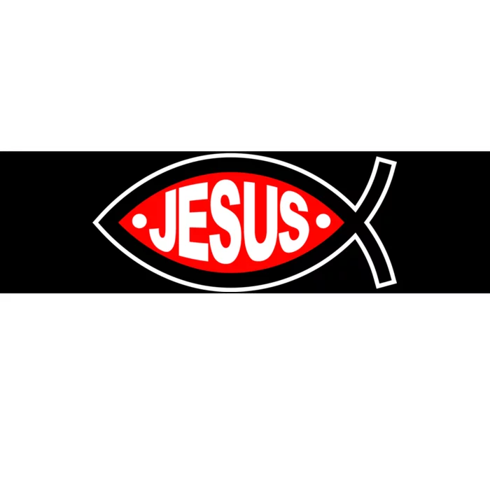 Jesus Christian Fish Symbol Bumper Sticker