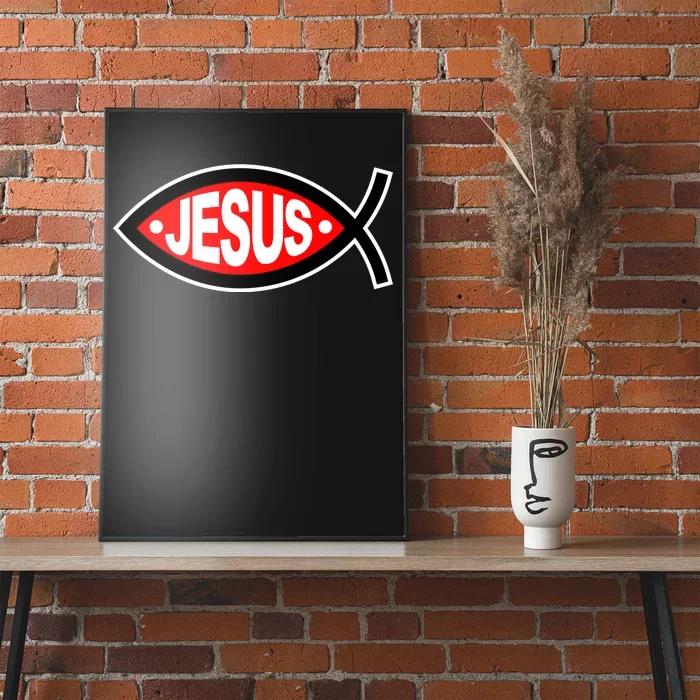 Jesus Christian Fish Symbol Poster