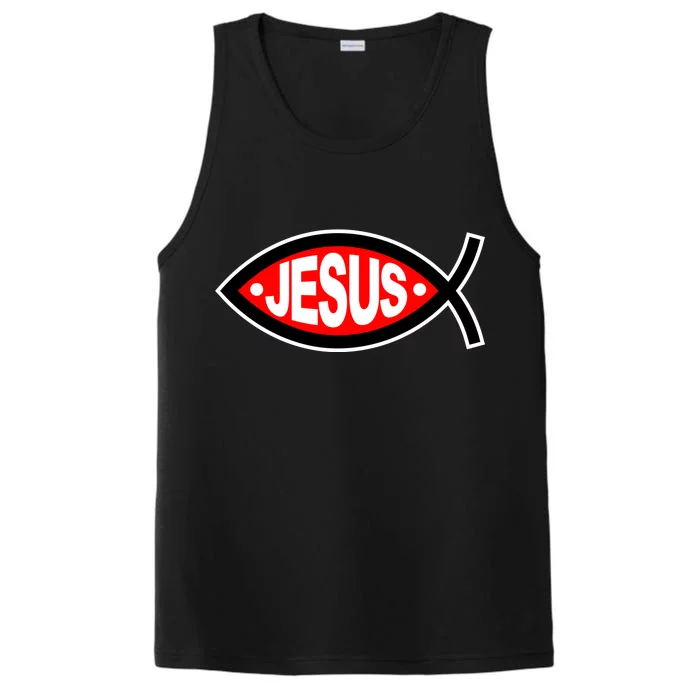 Jesus Christian Fish Symbol Performance Tank