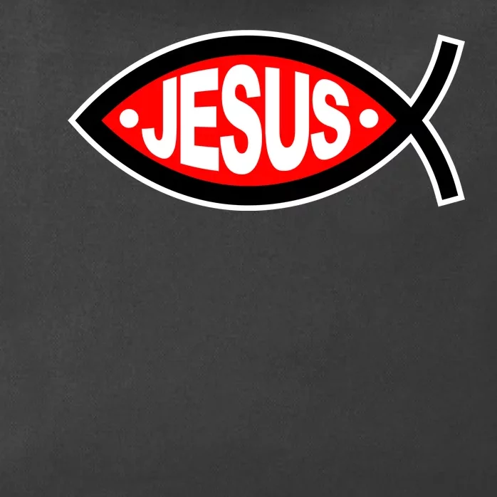 Jesus Christian Fish Symbol Zip Tote Bag