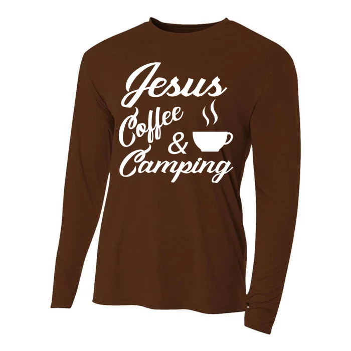 Jesus Coffee And Camping Cooling Performance Long Sleeve Crew