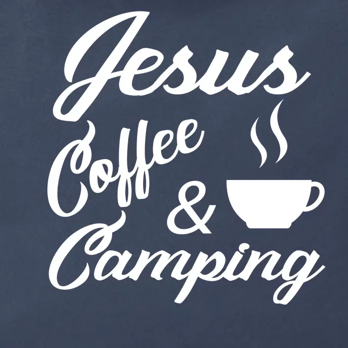 Jesus Coffee And Camping Zip Tote Bag