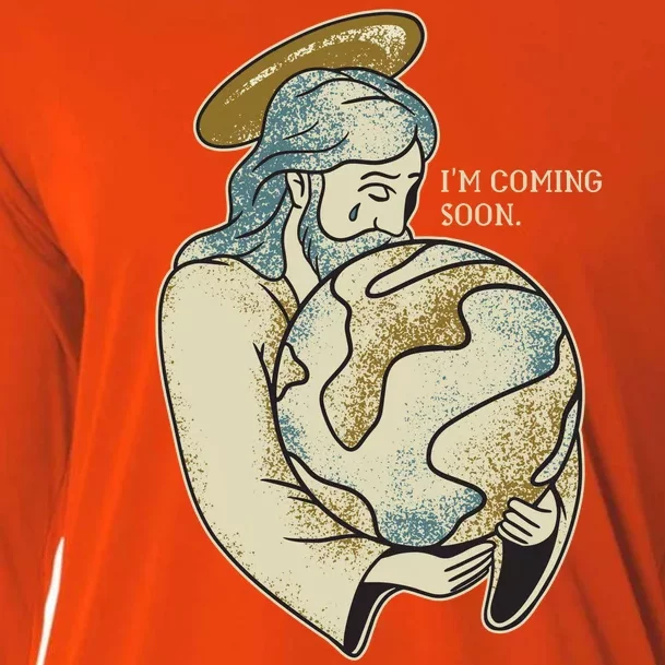 Jesus Coming Soon Cooling Performance Long Sleeve Crew