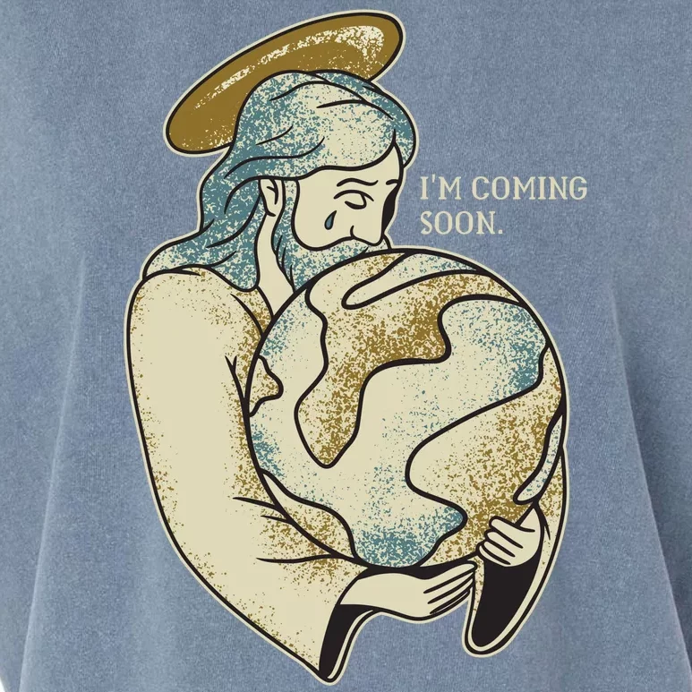 Jesus Coming Soon Garment-Dyed Women's Muscle Tee