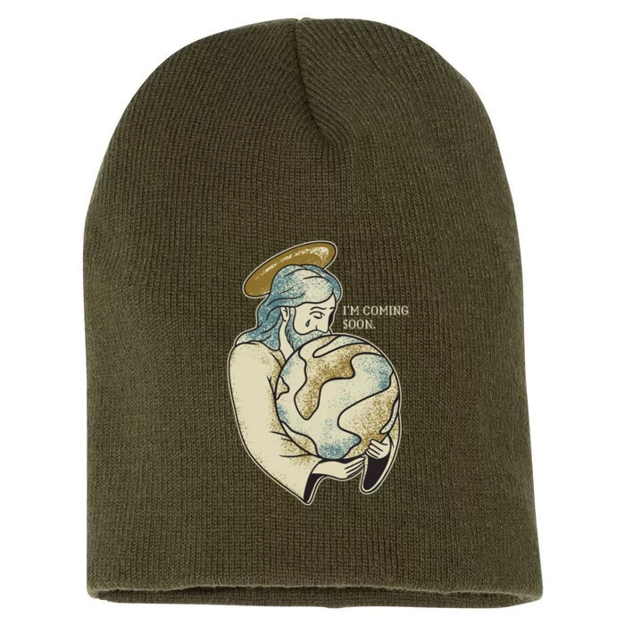 Jesus Coming Soon Short Acrylic Beanie