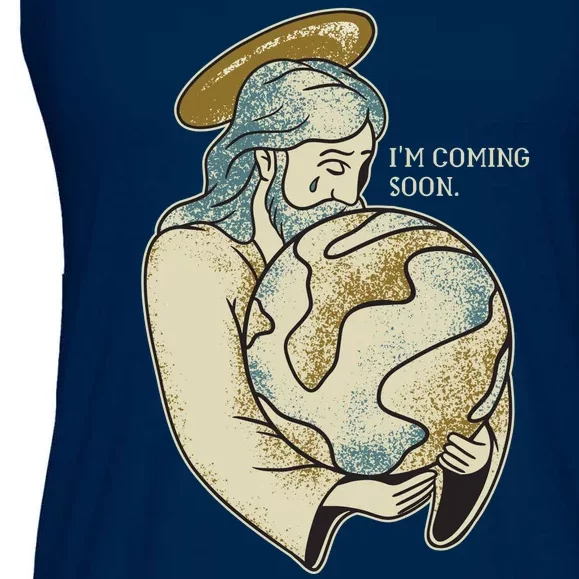 Jesus Coming Soon Ladies Essential Flowy Tank