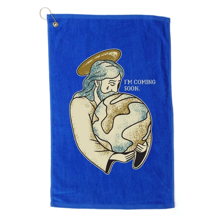 Jesus Coming Soon Platinum Collection Golf Towel