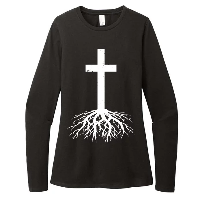 Jesus Cross Root Womens CVC Long Sleeve Shirt