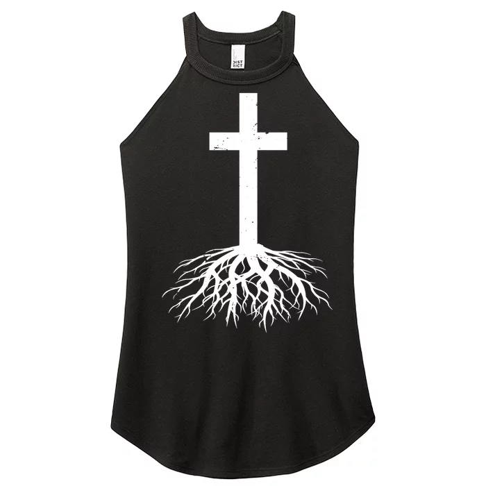 Jesus Cross Root Women’s Perfect Tri Rocker Tank