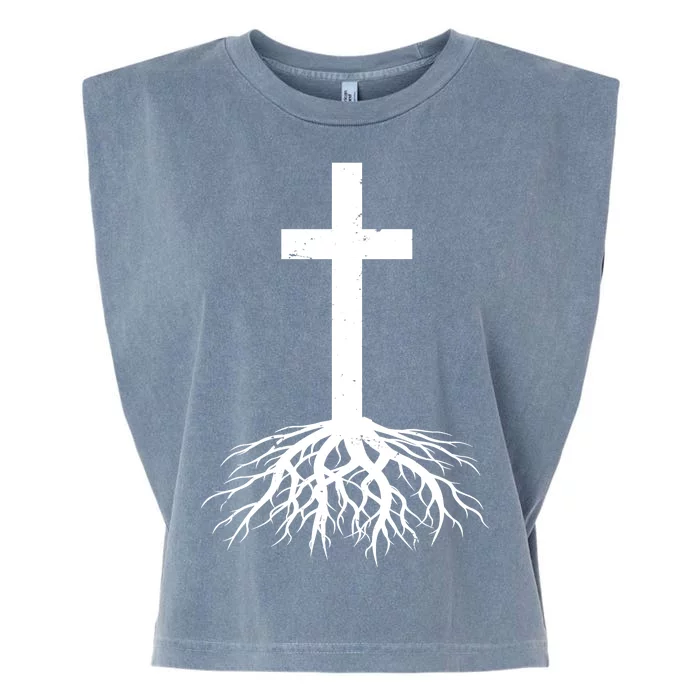 Jesus Cross Root Garment-Dyed Women's Muscle Tee