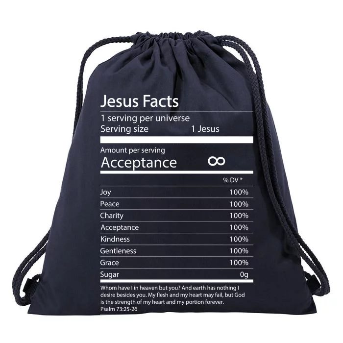 Jesus Facts Drawstring Bag