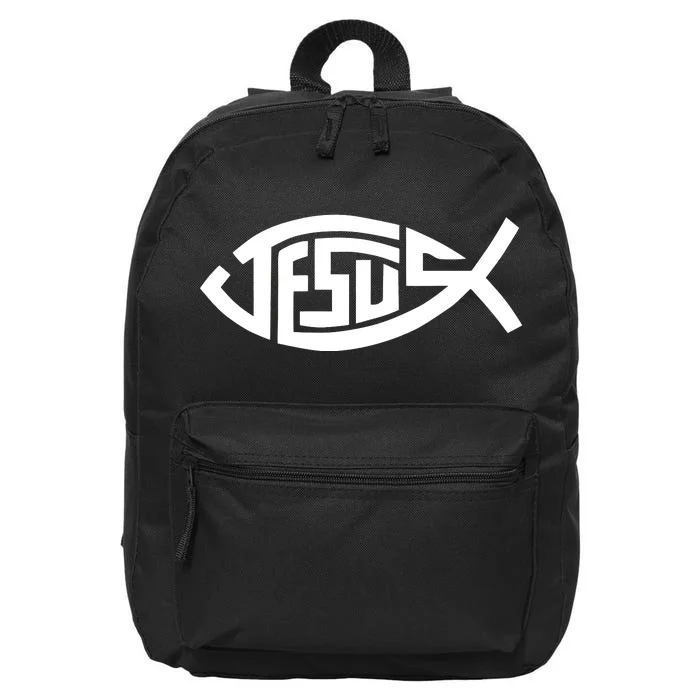 Jesus Fish Logo 16 in Basic Backpack