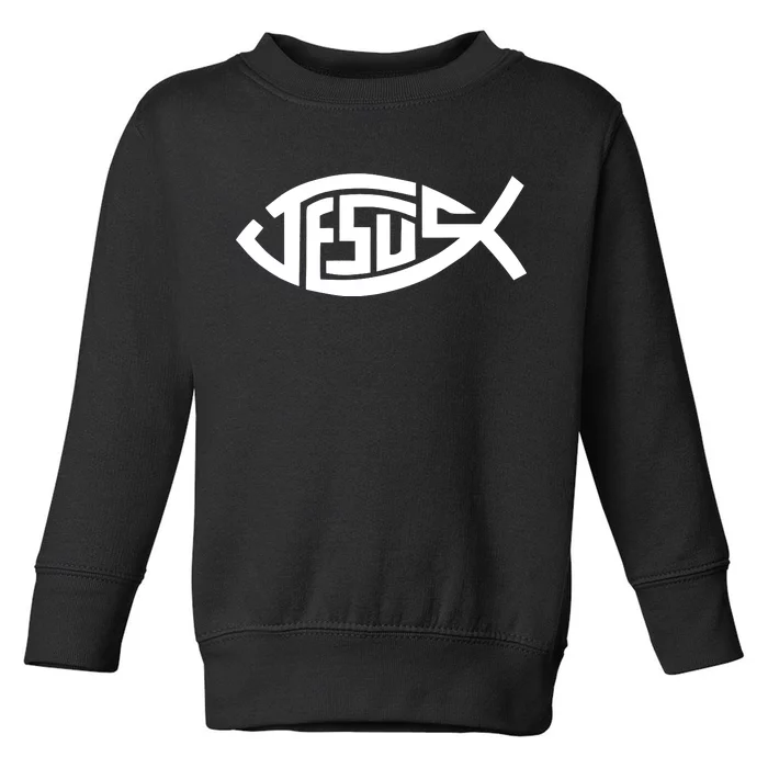 Jesus Fish Logo Toddler Sweatshirt