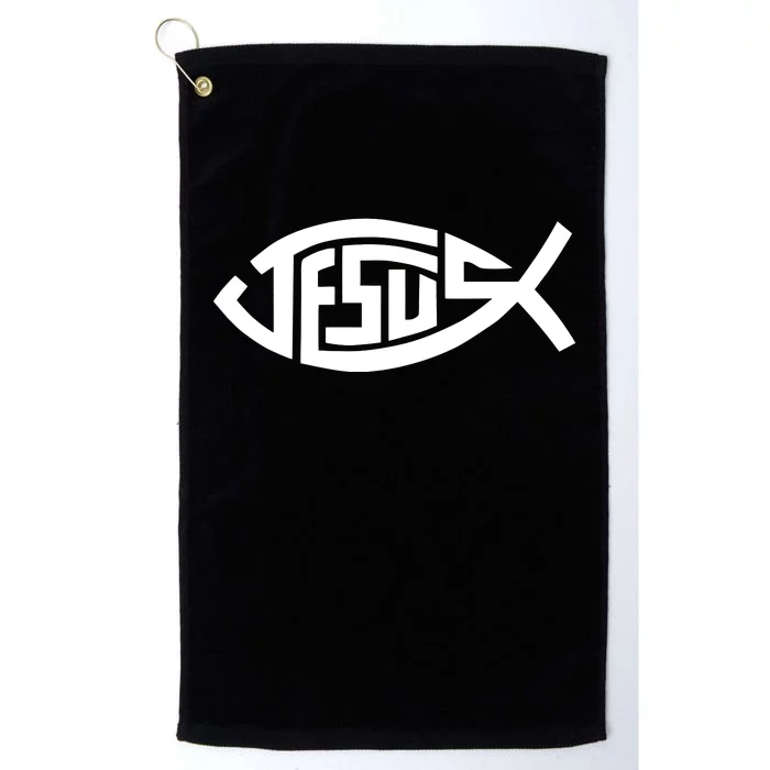 Jesus Fish Logo Platinum Collection Golf Towel