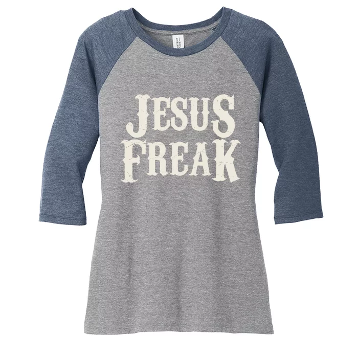 Jesus Freak Women's Tri-Blend 3/4-Sleeve Raglan Shirt